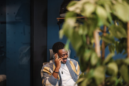 Business Professional in a Thriving Urban Hub, Focused on Productivity and Growthの写真素材