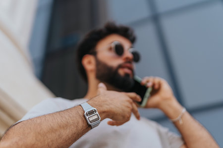 E-Commerce Professional Strategizing for Profit Growth with Creative Experts During Phone Call With Clients.の写真素材