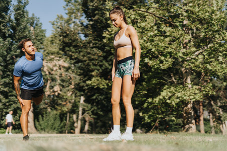 Active Outdoor Workout with Friends, Embrace a Healthy Lifestyle in the Park