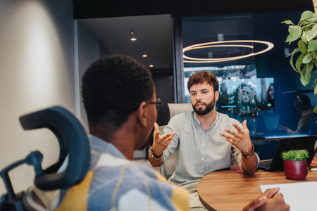 Successful Teamwork in a Diverse Workspaceの写真素材