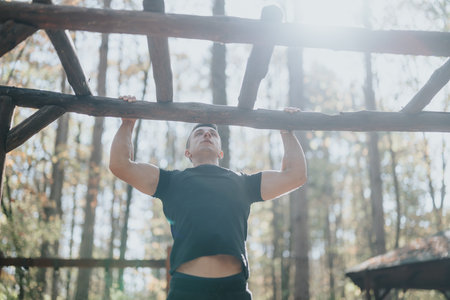 Outdoor Adventure. Hiker Enjoying Active Day Off in Nature