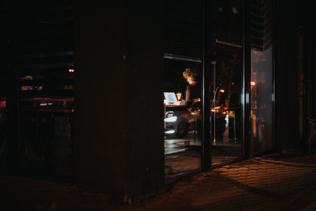 A group of business people working together to meet a project deadline and achieve business growth.の写真素材