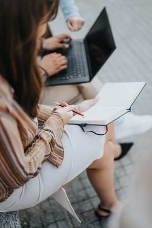 Corporate Team Discussing Innovative Business Strategies for Market Expansion and Financial Stabilityの写真素材