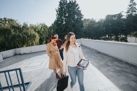 Young Business People Discussing Marketing Strategy in Urban City.の写真素材