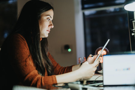 Creative Office. Colleagues Working Together on Business Growth and Project Development.の写真素材