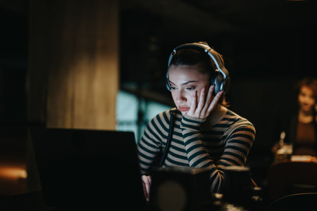 Successful business team collaborating on data analysis and market research in a corporate office.の写真素材