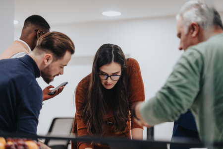 Multiracial Corporate Team Discussing Business Growth Strategiesの写真素材