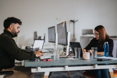 Business people collaborating on project planning and brainstorming ideas.の写真素材