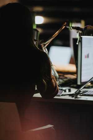 Business People Analyzing Statistics and Collaborating for Business Growthの写真素材