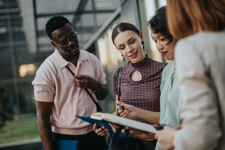 Business business people engaged in a collaborative meeting on a rooftop