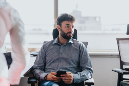 Business professional in office during a meeting