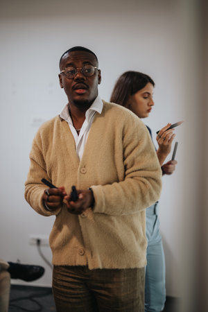 Multicultural team engaged in productive business meetingの写真素材