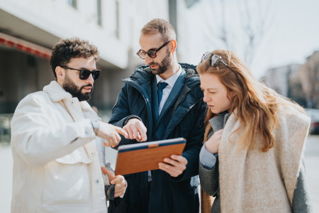 Group of people discussing in an outdoor teamwork collaboration session