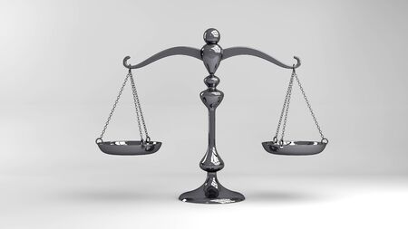 Beautiful chrome scale with reflections on itの写真素材