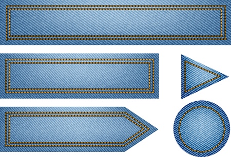Nice jeans texture web elements vector illustrationのイラスト素材