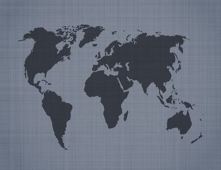 World map on linen backgroundのイラスト素材