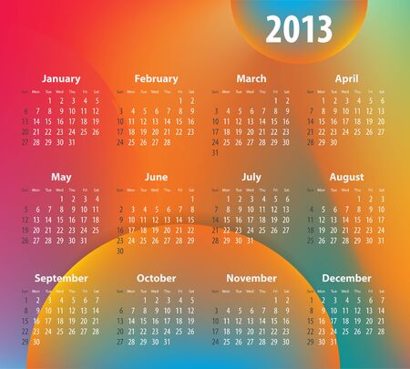 Colorful calendar for 2013 yearのイラスト素材