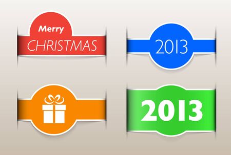 Holiday web design elements like paper inset. のイラスト素材