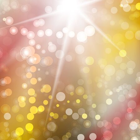Festive bokeh lights abstract background. Vector illustrationのイラスト素材