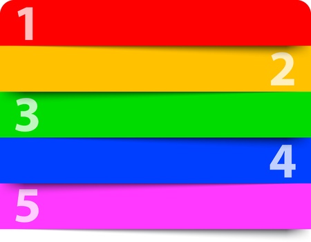 Abstract numbered color banners template   illustrationのイラスト素材