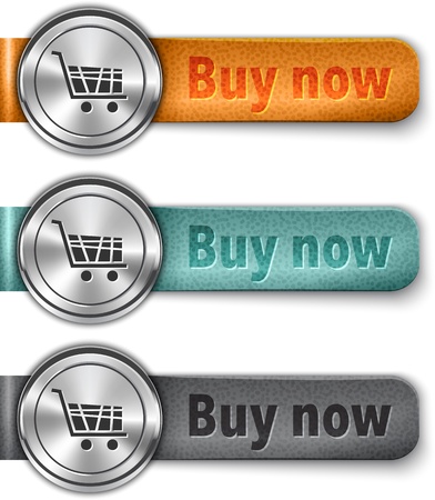 Buy now metallic web element with colored leather straps.のイラスト素材