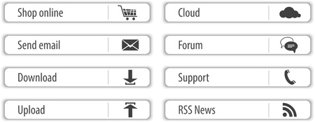 Website design light gray elements and modules.のイラスト素材