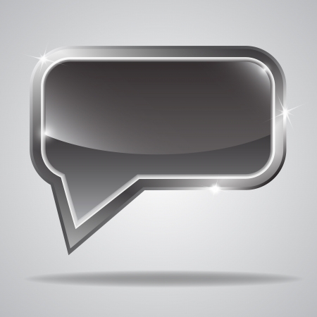 Metallic speech bubble.のイラスト素材