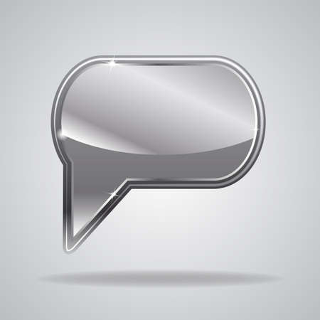Metallic speech bubble.のイラスト素材