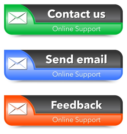 Online support web design elements. illustrationのイラスト素材