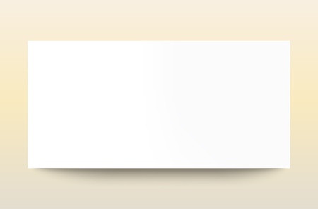 Blank white paper on beige background  Vector illustrationのイラスト素材