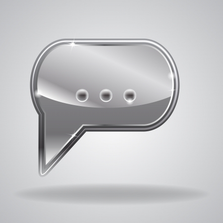 Metallic speech bubble   illustrationのイラスト素材