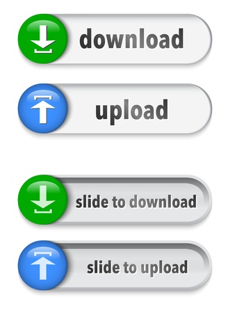 Download and upload elements with arrow sign  illustrationのイラスト素材