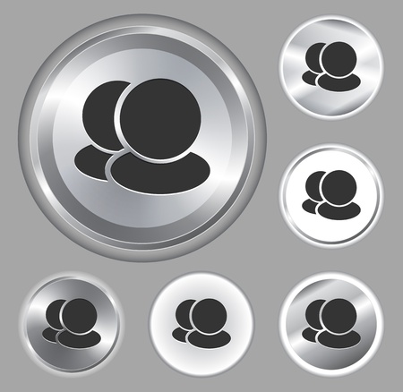 Collection of Social network web elements. Vector illustrationのイラスト素材