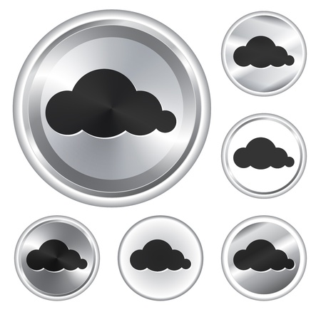 Collection of Cloud web elements. Vector illustrationのイラスト素材