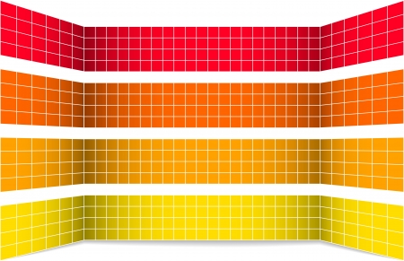 Abstract rows with white grid in perspective. Vector illustrationのイラスト素材