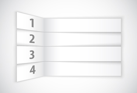 White abstract numbered rows in perspective. Vector illustrationのイラスト素材