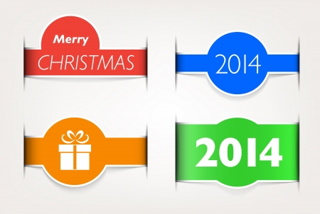 Holiday web design elements like paper inset.のイラスト素材