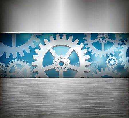 Gear wheel abstract background. Vector illustrationのイラスト素材