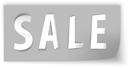Sale cut from paper, background  Vector illustrationのイラスト素材