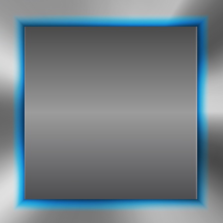 Abstract background with metal inset and blue light. Vector illustrationのイラスト素材