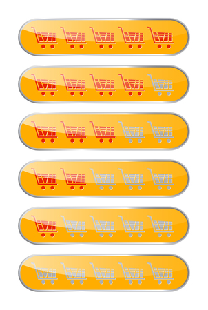 Rating carts like rating stars design elements. Vector illustrationのイラスト素材