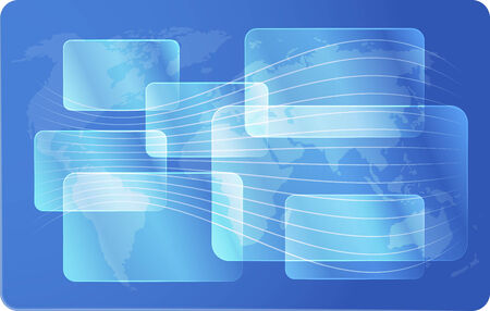 Abstract design on world map. Vector illustrationのイラスト素材