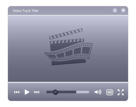 Video player interface. Web design element. Vector illustrationのイラスト素材