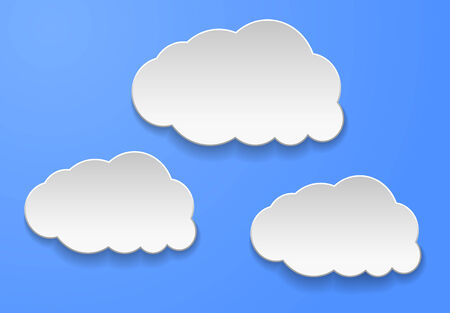 Abstract clouds on light blue background. Vector illustrationのイラスト素材