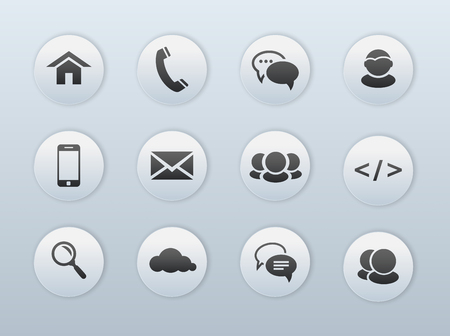 Web, communication icons: internet. Vector illustrationのイラスト素材