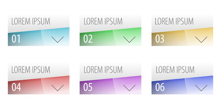 Modern label style options design. Can be used for workflow layout, diagram, number options, step up options, web design, infographics. Vector illustration. のイラスト素材