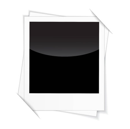 Retro photo frames isolated on white background. Vector illustrationのイラスト素材