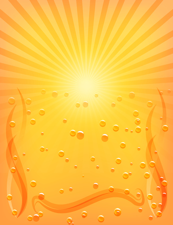 Sun Sunburst Pattern. Hot Summer background template. Vector illustrationのイラスト素材