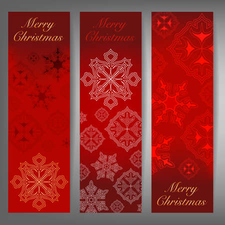 Merry Christmas and winter theme web banners. Vector illustrationのイラスト素材