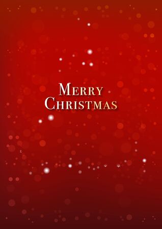 Christmas and New Years red background with bokeh lights. Vector illustrationのイラスト素材